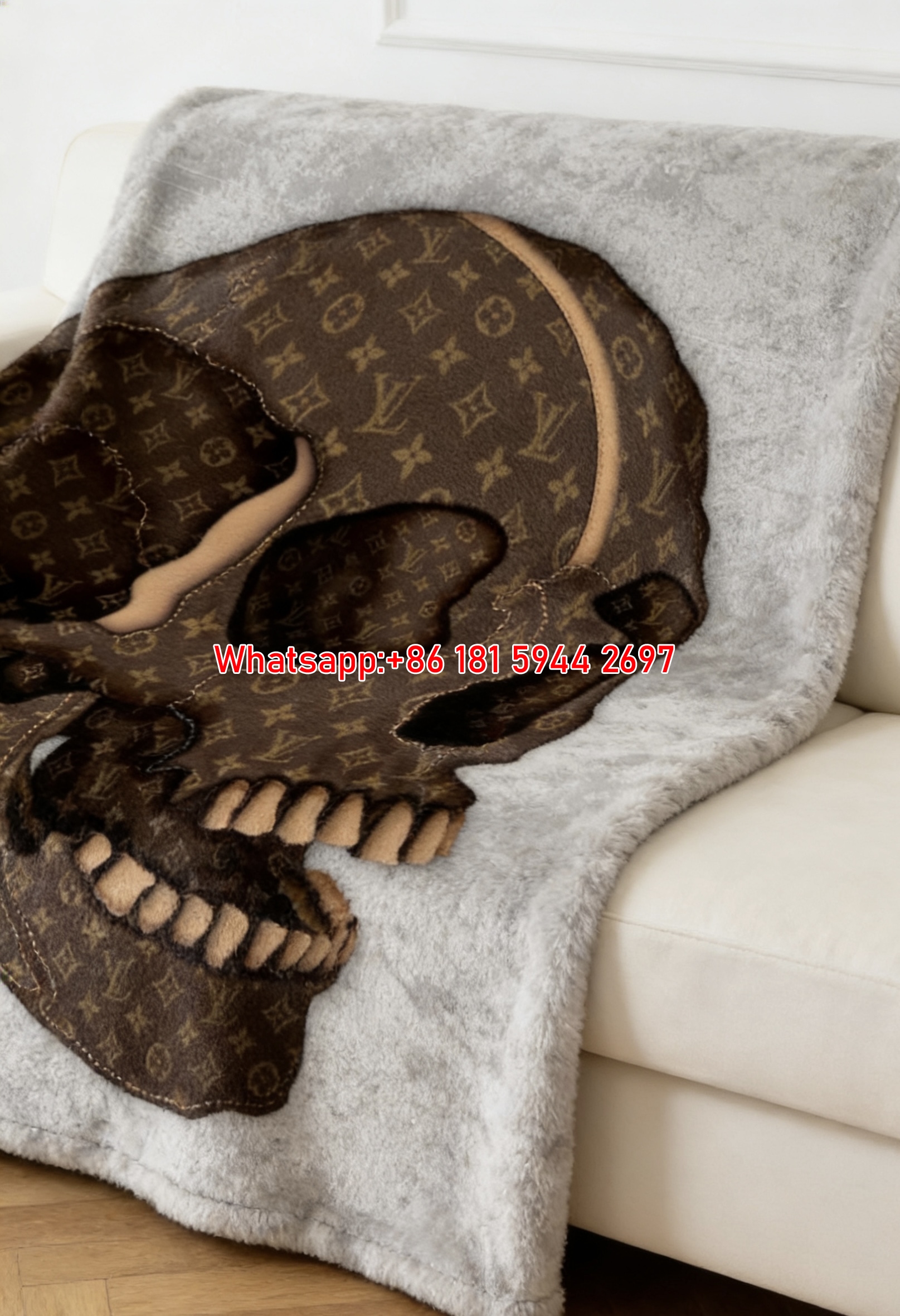 LV Monogram Skull Throw IMG_3044